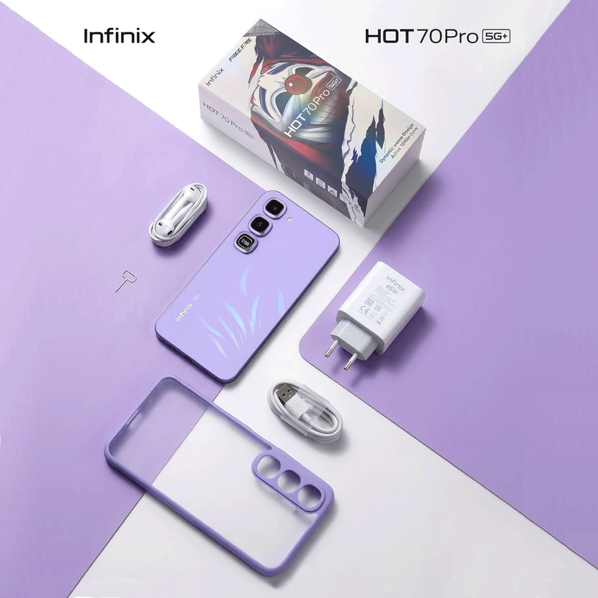Celular Smarphone Infinix Hot 70 Pro 5G 8GB RAM 256GB Pantalla 144Hz Cámara 50MP Desbloqueado