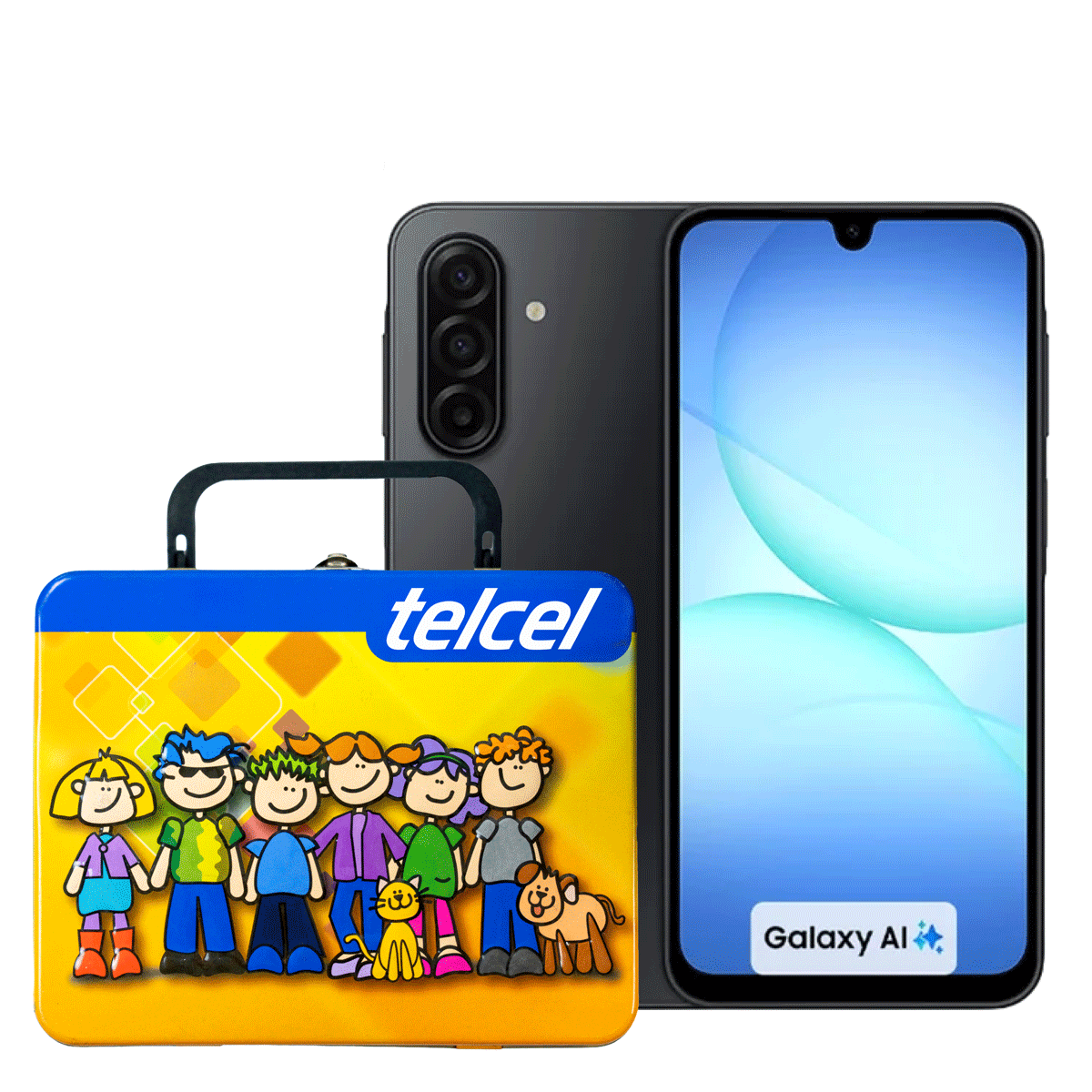 Servicelshop | Tienda online de celulares | Regreso a clases | Samsung Galaxy A17 LTE 4G 128GB 4GB RAM Telcel Negro + Lonchera Telcel regalo foto 1