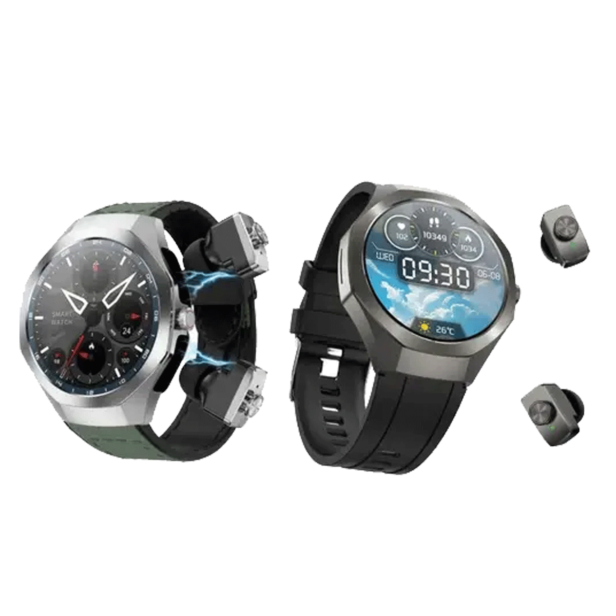 Smartwatch G-TiDE R9 Edge Plata AMOLED Audífonos Bluetooth NFC IP68