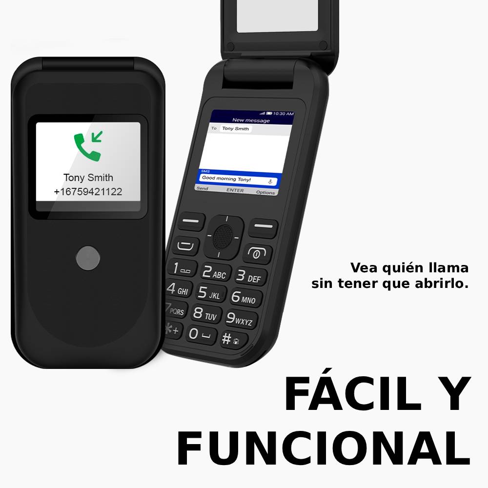 Celular Logic F6G Flip 3G para adultos mayores