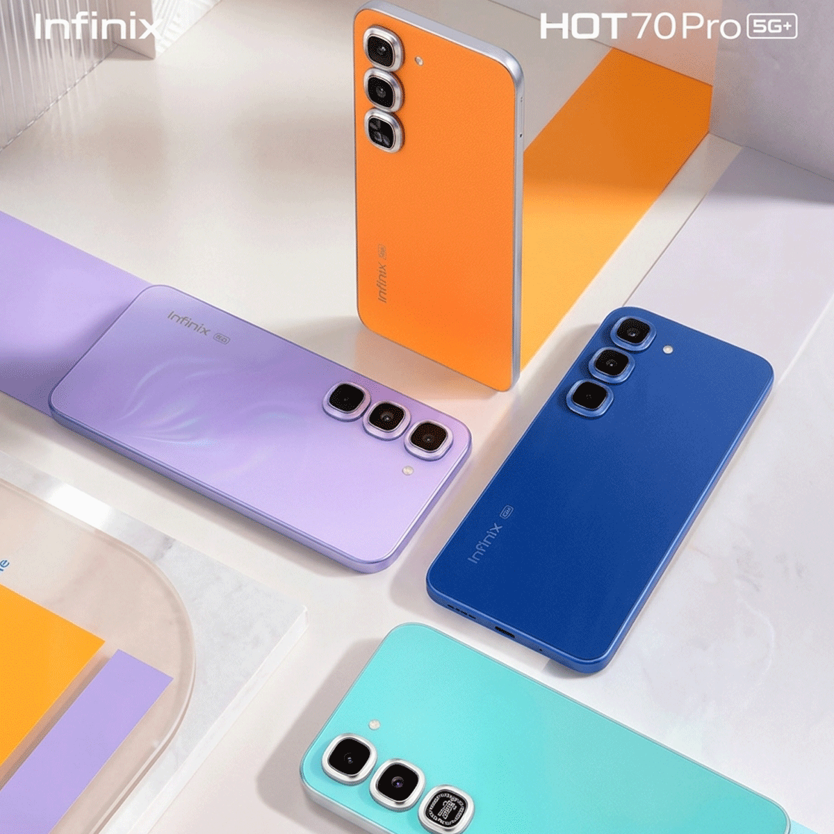 Celular Smarphone Infinix Hot 70 Pro 5G 8GB RAM 256GB Pantalla 144Hz Cámara 50MP Desbloqueado