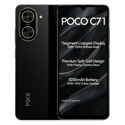 Xiaomi POCO C71 4GB RAM 128GB 4G Smartphone 120Hz 32MP 5200mAh