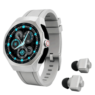 Smartwatch G-TiDE R9 Edge Plata AMOLED Audífonos Bluetooth NFC IP68
